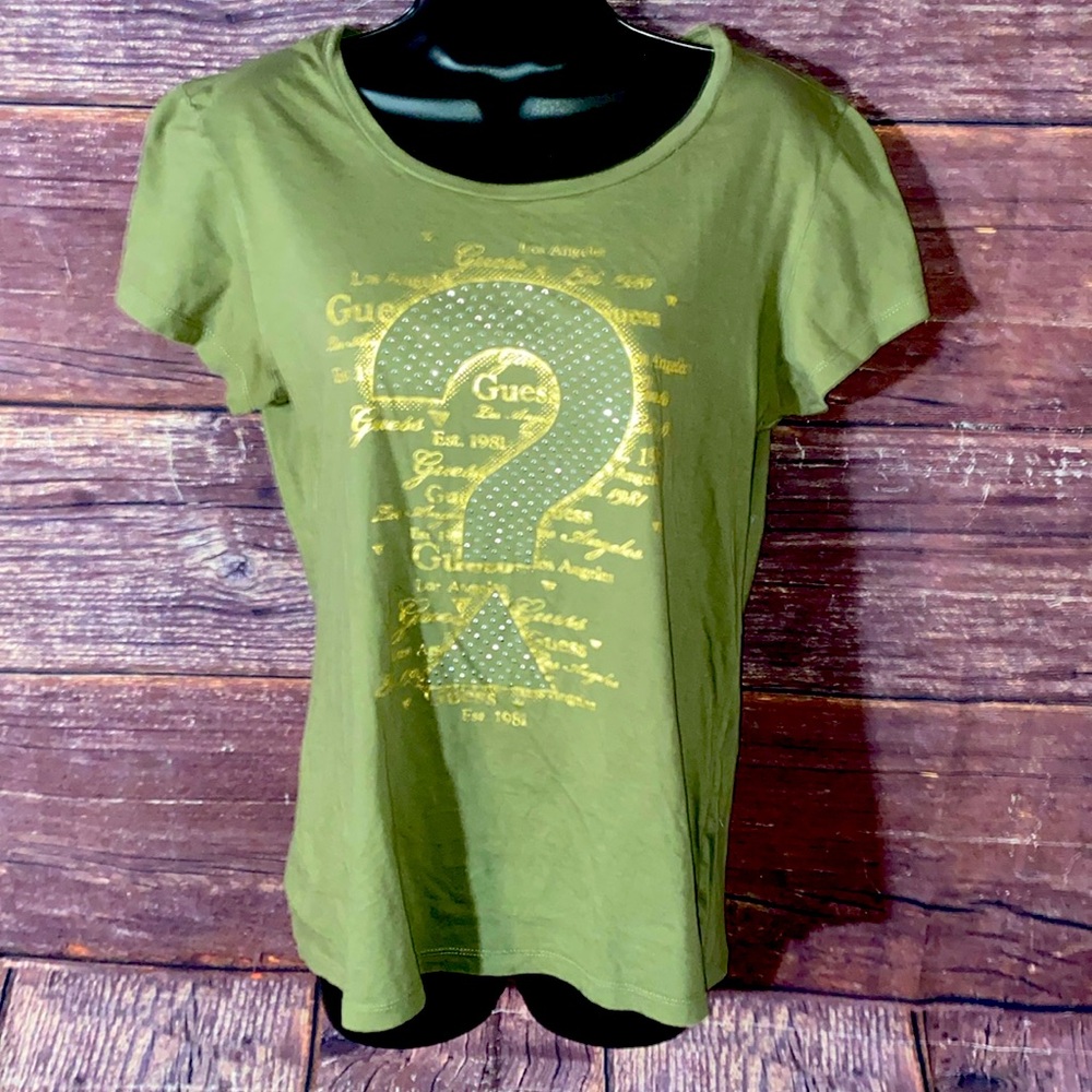 Guess Question Mark Tee Shirt